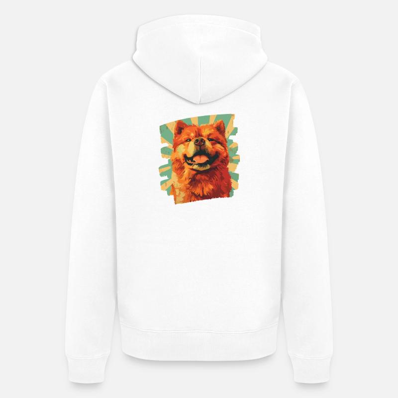 Chow Chow - Veste à capuche bio Premium Unisexe - blanc