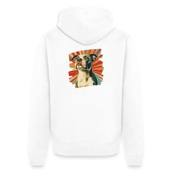 American Staffordshire 2 - Unisex Premium Bio Zip Hoodie - Weiß - Hinten - Thijin (182cm)