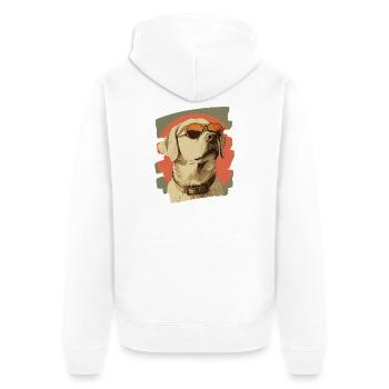 Labrador - Unisex Premium Organic Zip Hoodie - white - Back - Thijin (182cm)