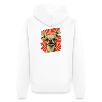 Chihuahua - Unisex Premium Bio Zip Hoodie - Weiß - Hinten - Thijin (182cm)