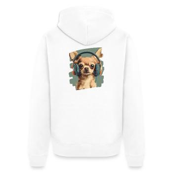Chihuahua - Unisex Premium Bio Zip Hoodie - Weiß - Hinten - Thijin (182cm)