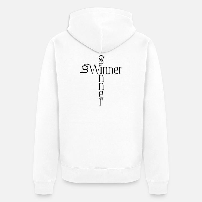 SinnertoWinner Design - Veste à capuche bio Premium Unisexe - blanc