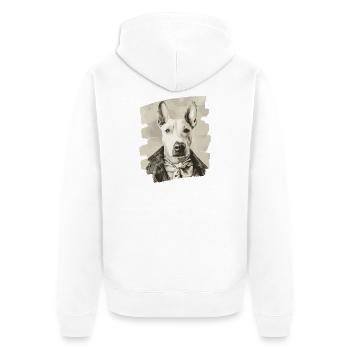 Bull Terrier Chien de combat - Veste à capuche bio Premium Unisexe - blanc - Dos - Thijin (182cm)