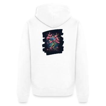 Printemps Printemps Début Fleur Fleurs - Veste à capuche bio Premium Unisexe - blanc - Dos - Thijin (182cm)
