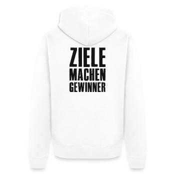 Goals Make Winners Founders Entrepreneurs Startup - Unisex Premium Organic Zip Hoodie - white - Back - Thijin (182cm)