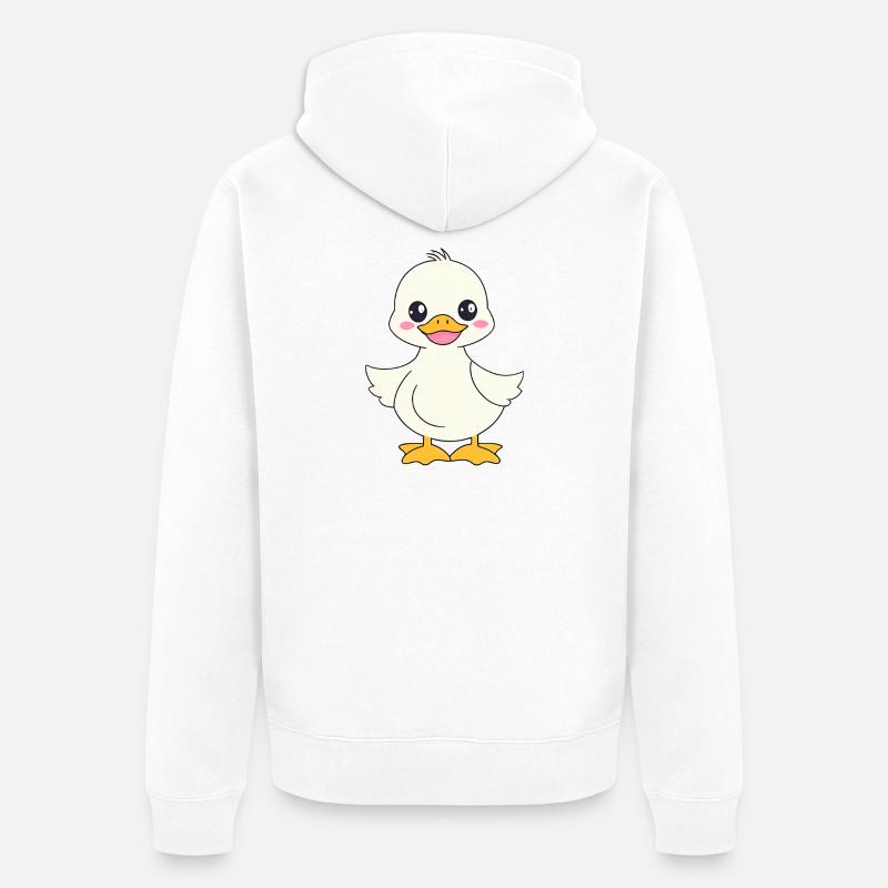 Bébé Duck Duck enfants mignon - Veste à capuche bio Premium Unisexe - blanc