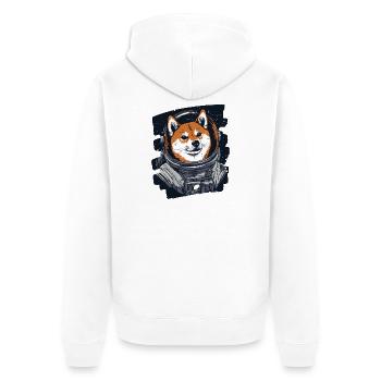 Shiba Inu Astronaute - Veste à capuche bio Premium Unisexe - blanc - Dos - Thijin (182cm)