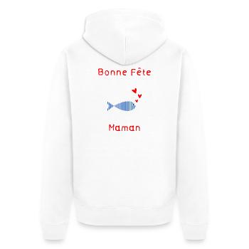 BONNE FÊTE. BONNE FÊTE MAMAN. MAMAN FÊTE DES MÈRES - Veste à capuche bio Premium Unisexe - blanc - Dos - Thijin (182cm)
