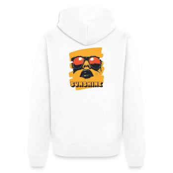 Sunglasses Summer - Unisex Premium Organic Zip Hoodie - white - Back - Thijin (182cm)