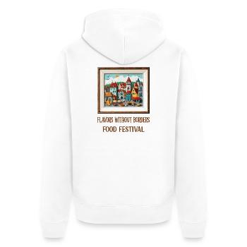 Festival de cuisine de rue - Veste à capuche bio Premium Unisexe - blanc - Dos - Thijin (182cm)