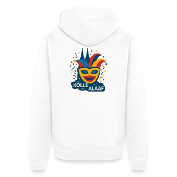 Kölle Alaaf! - Unisex Premium Bio Zip Hoodie - Weiß - Hinten - Thijin (182cm)