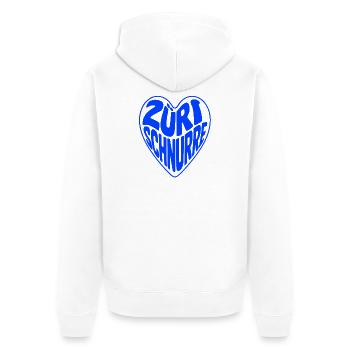 Züri ronronner - Veste à capuche bio Premium Unisexe - blanc - Dos - Thijin (182cm)