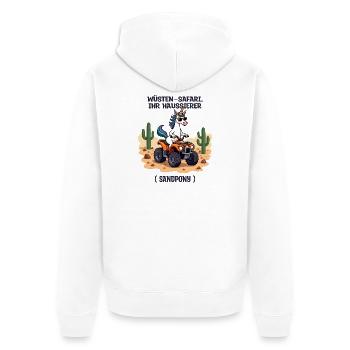 Licorne du désert - Veste à capuche bio Premium Unisexe - blanc - Dos - Thijin (182cm)