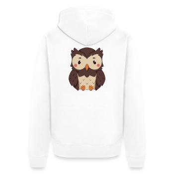 Hibou - Veste à capuche bio Premium Unisexe - blanc - Dos - Thijin (182cm)