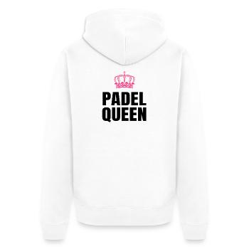 Reine du padel - Veste à capuche bio Premium Unisexe - blanc - Dos - Thijin (182cm)