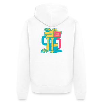 Ensemble de jouets Pop Art - Veste à capuche bio Premium Unisexe - blanc - Dos - Thijin (182cm)