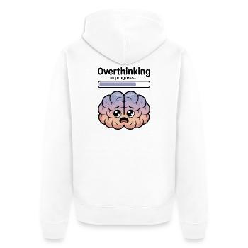 Trop réfléchir en cours - Veste à capuche bio Premium Unisexe - blanc - Dos - Thijin (182cm)