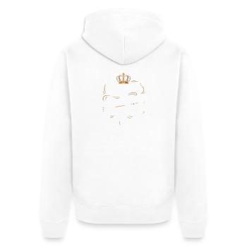 Die Königin von absolut allem - Unisex Premium Bio Zip Hoodie - Weiß - Hinten - Thijin (182cm)