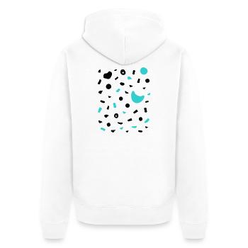Boulder Projekt 7a Design Klettergriffe klettern - Unisex Premium Bio Zip Hoodie - Weiß - Hinten - Thijin (182cm)