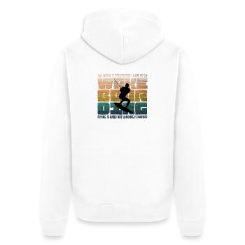 Wakeboarding Wakeboard Vintage - Unisex Premium Organic Zip Hoodie - white - Back - Thijin (182cm)