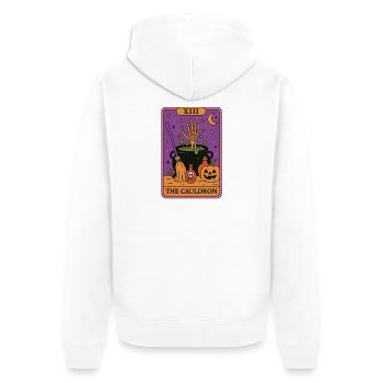 XIII Carte de Tarot d'halloween Le Chaudron - Veste à capuche bio Premium Unisexe - blanc - Dos - Thijin (182cm)