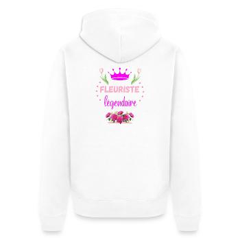 Fleuriste Légendaire - Veste à capuche bio Premium Unisexe - blanc - Dos - Thijin (182cm)