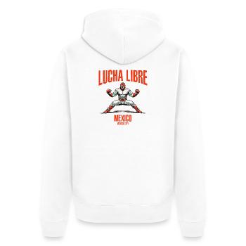 Maskiert Lucha Libre Luchador Mexikanisches Wrestling - Unisex Premium Bio Zip Hoodie - Weiß - Hinten - Thijin (182cm)