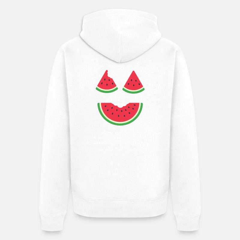 Costume de melon Carnaval Pastèque - Veste à capuche bio Premium Unisexe - blanc