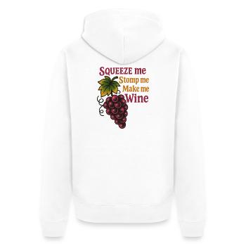 Winzer-Humor - Unisex Premium Bio Zip Hoodie - Weiß - Hinten - Thijin (182cm)