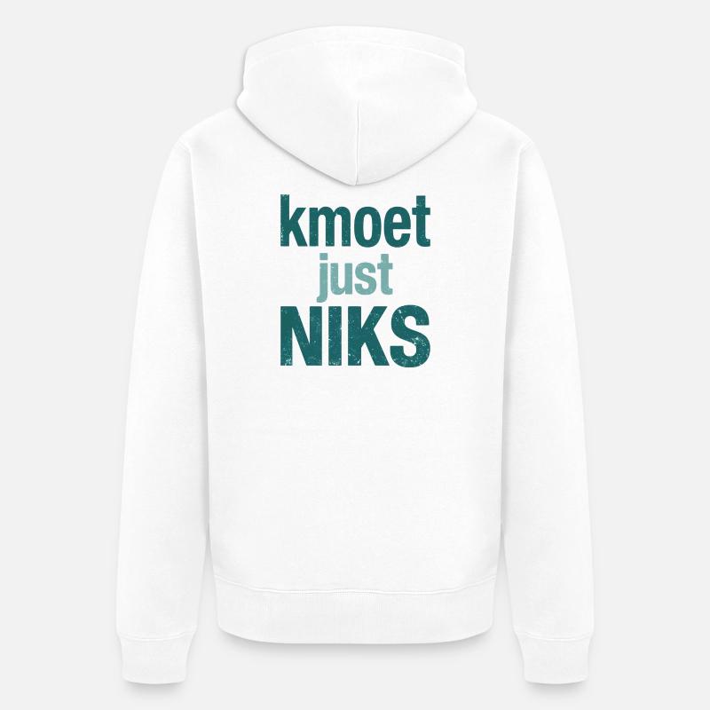 Sie müssen einfach nichts tun - Unisex Premium Bio Zip Hoodie - Weiß