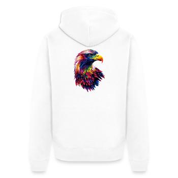 Eagle Bald Eagle Golden Eagle White-tailed Eagle - Unisex Premium Organic Zip Hoodie - white - Back - Thijin (182cm)