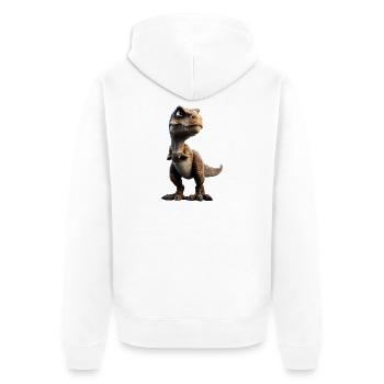 T-Rex Tyrannosaurus Rex Dino Papa Dinosaure - Veste à capuche bio Premium Unisexe - blanc - Dos - Thijin (182cm)
