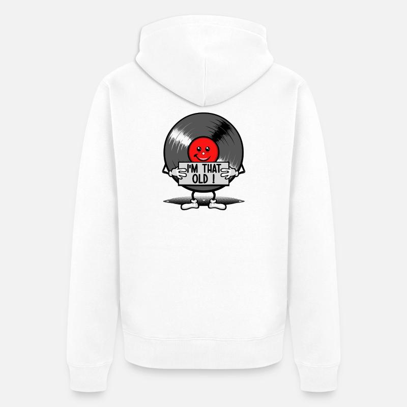 Aussi vieux qu’un record - Veste à capuche bio Premium Unisexe - blanc