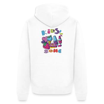 Zone enfants : plaisir beauté d'été - Veste à capuche bio Premium Unisexe - blanc - Dos - Thijin (182cm)