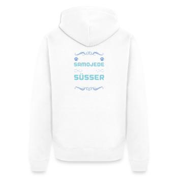 samojede hund spruch - Unisex Premium Bio Zip Hoodie - Weiß - Hinten - Thijin (182cm)