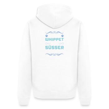 whippet hund spruch - Unisex Premium Bio Zip Hoodie - Weiß - Hinten - Thijin (182cm)