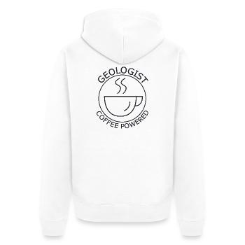 Géologue Café Géologie - Veste à capuche bio Premium Unisexe - blanc - Dos - Thijin (182cm)