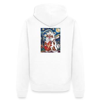 Style nuit étoilée pour chien - Veste à capuche bio Premium Unisexe - blanc - Dos - Thijin (182cm)