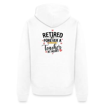 Drôle Enseignant Retraite Humour Retraité - Veste à capuche bio Premium Unisexe - blanc - Dos - Thijin (182cm)