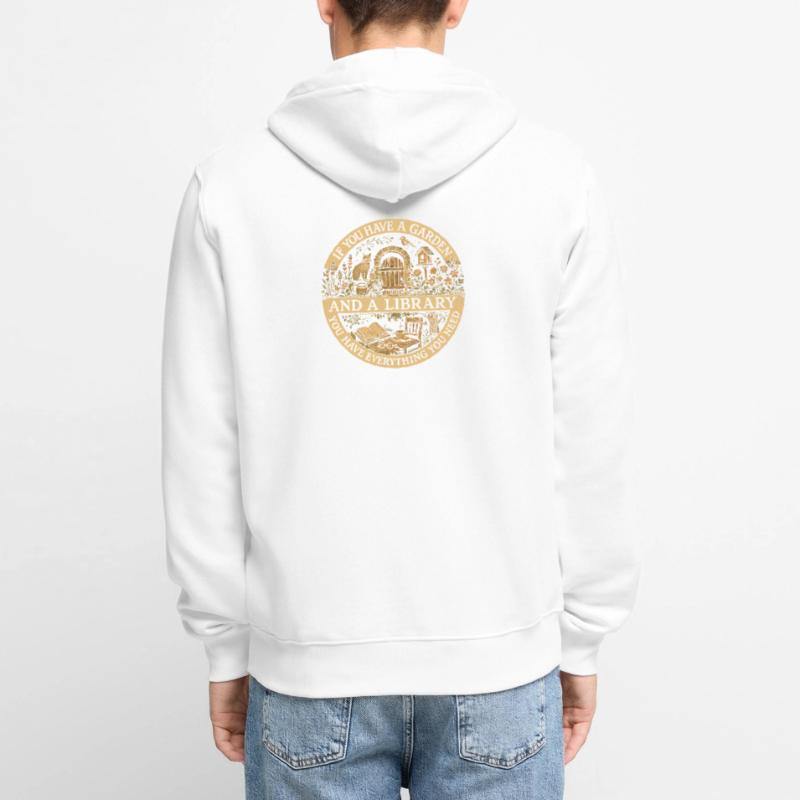 A SQL query goes into a bar, goes to two T Unisex Premium Organic Zip Hoodie