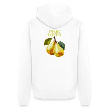 Illustration botanique de l’amateur de poires - Veste à capuche bio Premium Unisexe - blanc - Dos - Thijin (182cm)