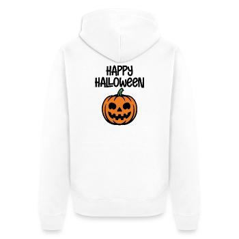 Joyeux halloween - Veste à capuche bio Premium Unisexe - blanc - Dos - Thijin (182cm)