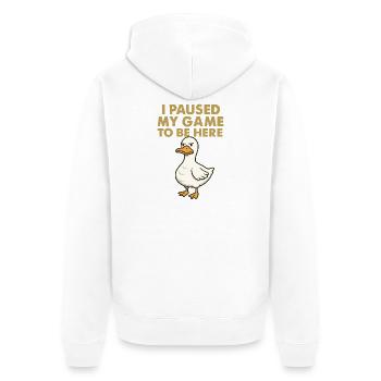 Motif de canard humoristique pour les joueurs - Veste à capuche bio Premium Unisexe - blanc - Dos - Thijin (182cm)