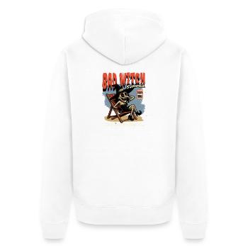 Skull Witch in Summer Vampire - Unisex Premium Organic Zip Hoodie - white - Back - Thijin (182cm)