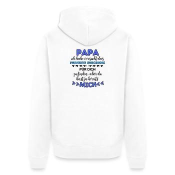Dad Saying Funny Father's Day Gift for Dad - Unisex Premium Organic Zip Hoodie - white - Back - Thijin (182cm)
