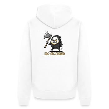 Egg-xecution Time - Unisex Premium Organic Zip Hoodie - white - Back - Thijin (182cm)