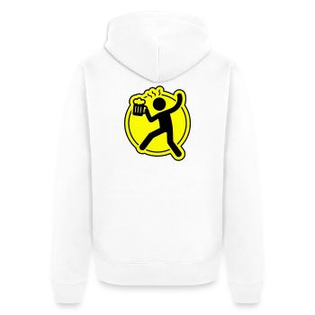 Booze beer cheers - Unisex Premium Organic Zip Hoodie - white - Back - Thijin (182cm)