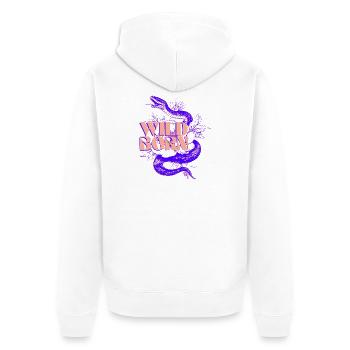 Illustration de serpent né sauvage - Veste à capuche bio Premium Unisexe - blanc - Dos - Thijin (182cm)