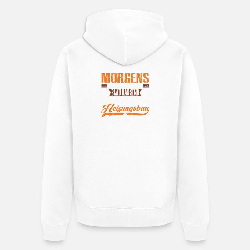 Chauffagiste Plombier Plombier de construction chauffage - Veste à capuche bio Premium Unisexe - blanc