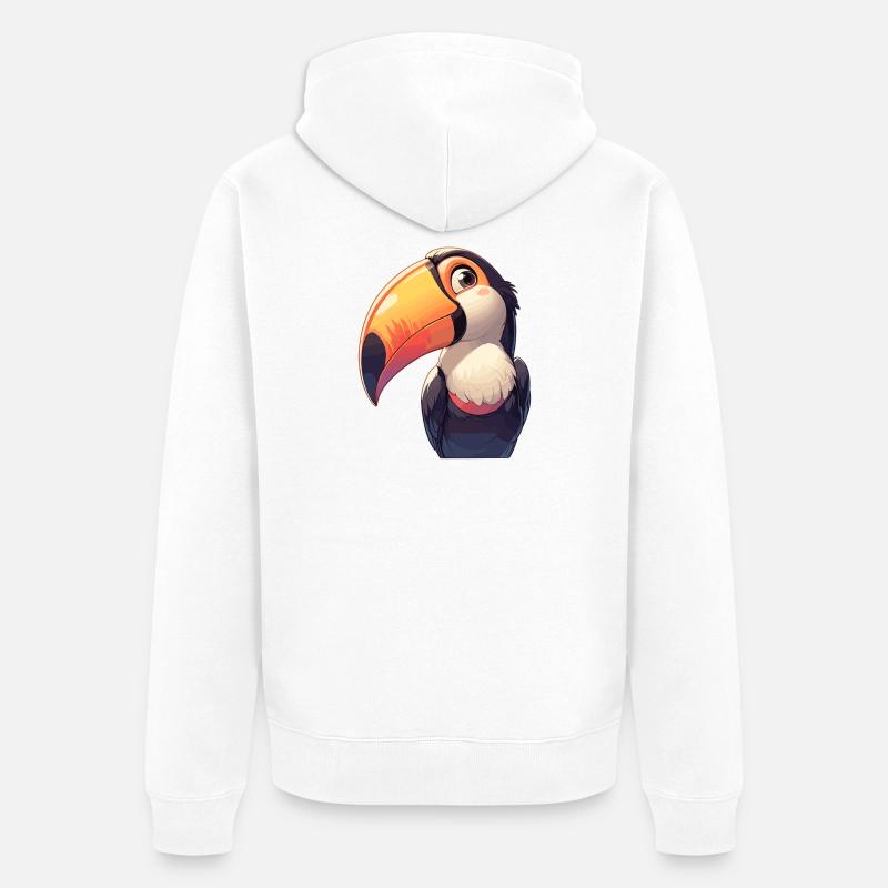 Toucans Toucan - Veste à capuche bio Premium Unisexe - blanc